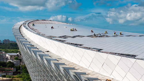 從空中俯瞰海南科技館建筑工程項(xiàng)目